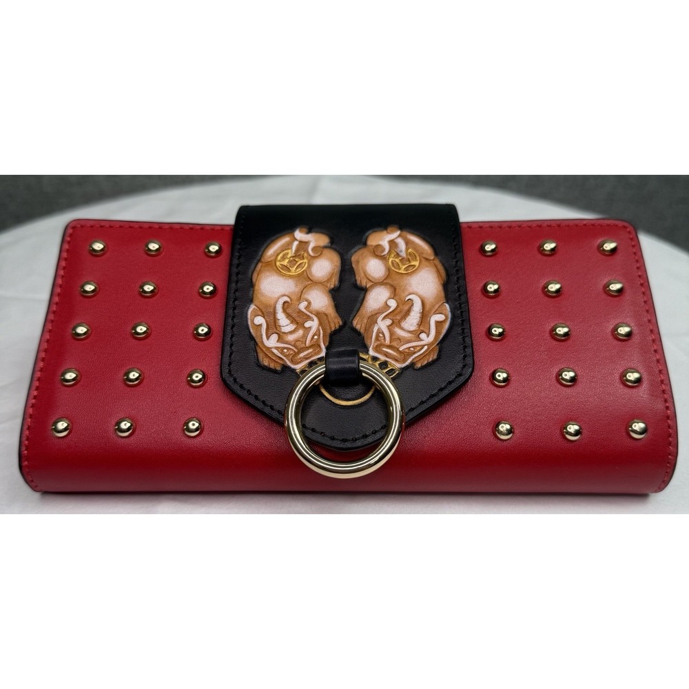 Bellorita Bull PX (PiXiu) Red Continental Leather‎ Wallet Red/Black/Gold
